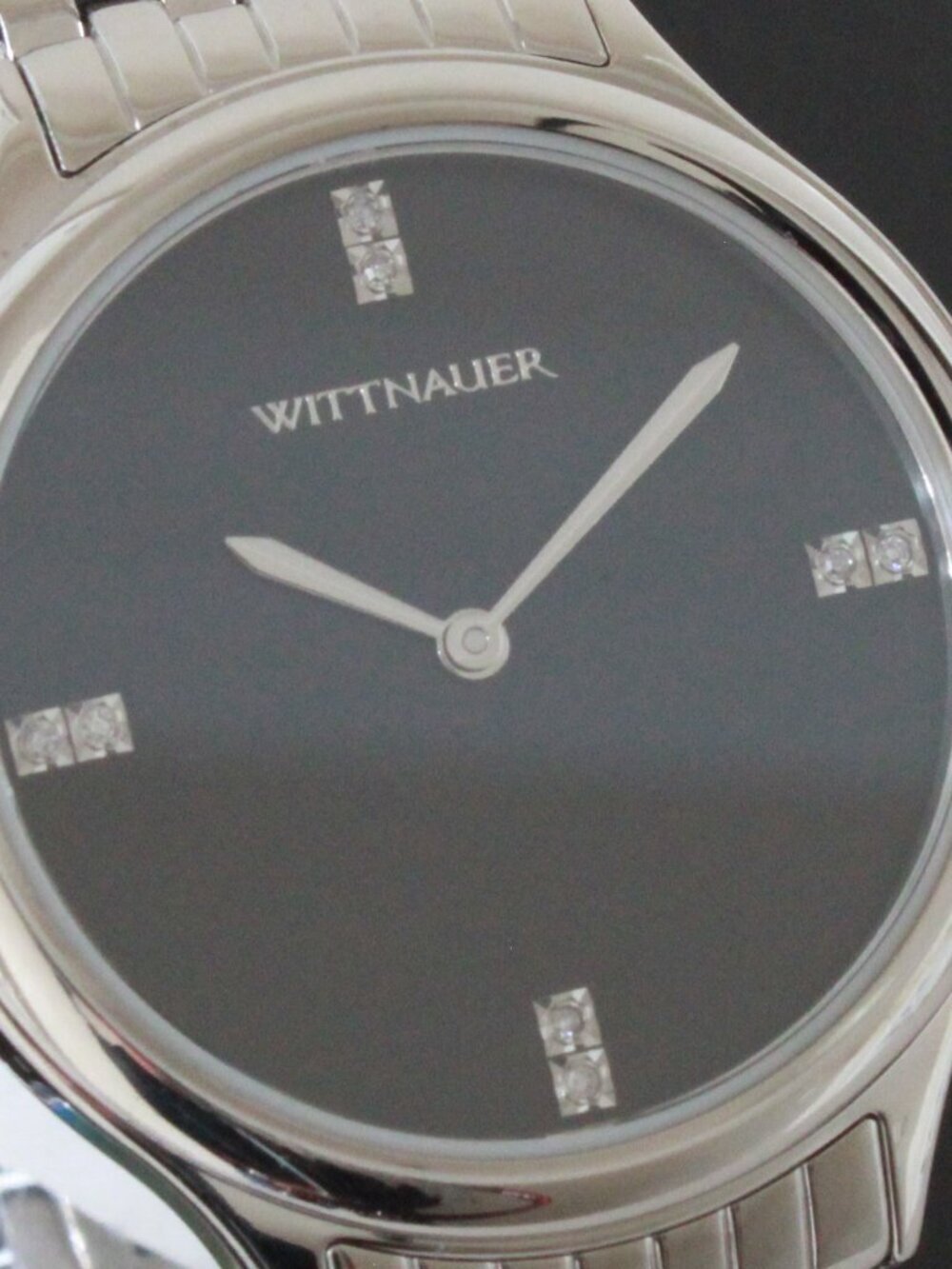 Wittnauer Ladies Quartz Watch 8 Hand Set Diamonds Minimalist Dial 34mm - Picture 9 of 12
